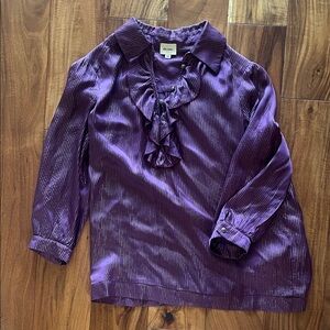 Ella Moss Purple Ruffled Blouse